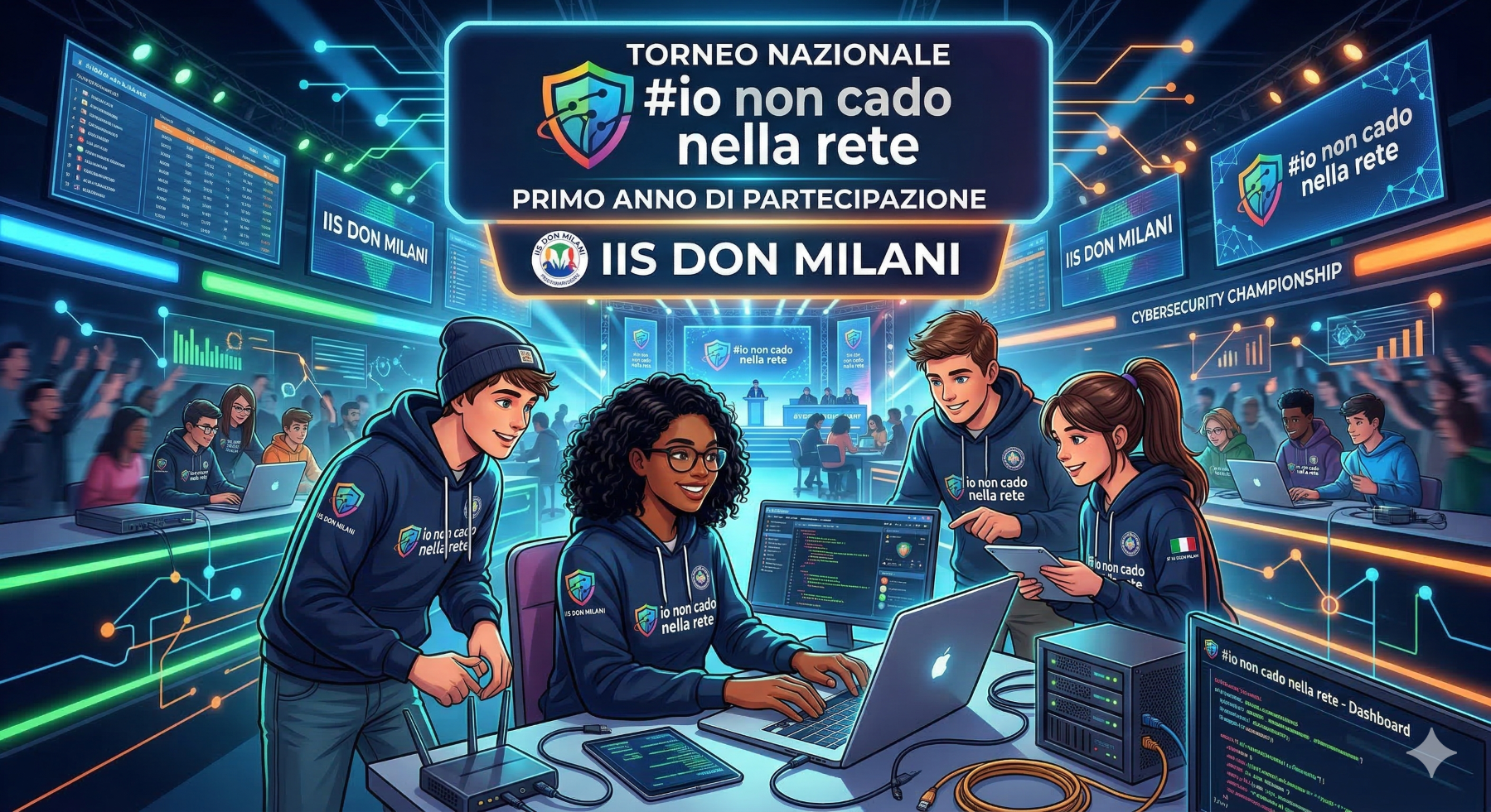 IIS Don Milani la 1° partecipazione al Torneo nazionale #io non cado nella rete